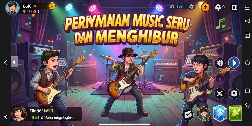 Tampilan gameplay 66K yang menarik dan penuh warna.