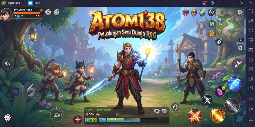 Tampilan gameplay menakjubkan dari <strong>ATOM138</strong> menunjukkan petualangan RPG yang mendebarkan.