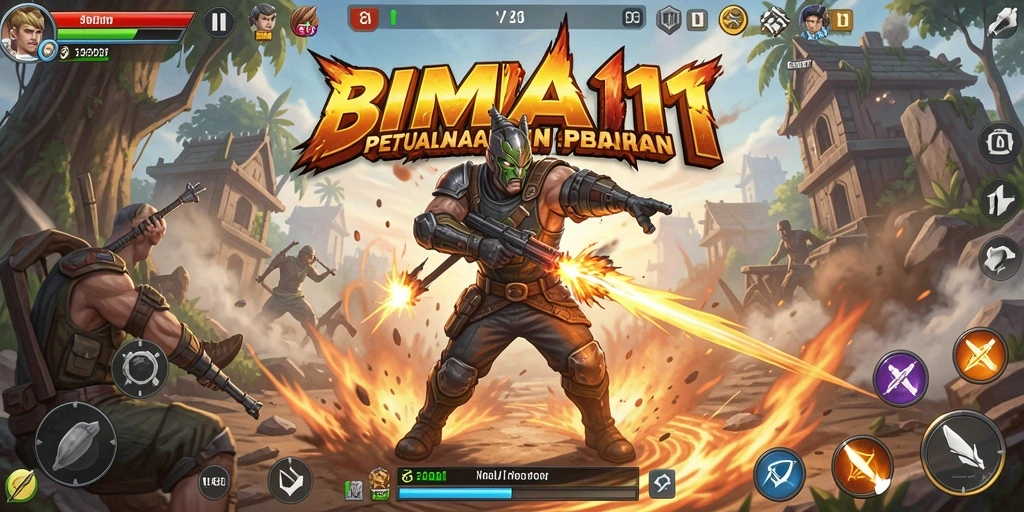 Screenshot menunjukkan aksi seru dari gameplay BIMA11 yang mendebarkan.