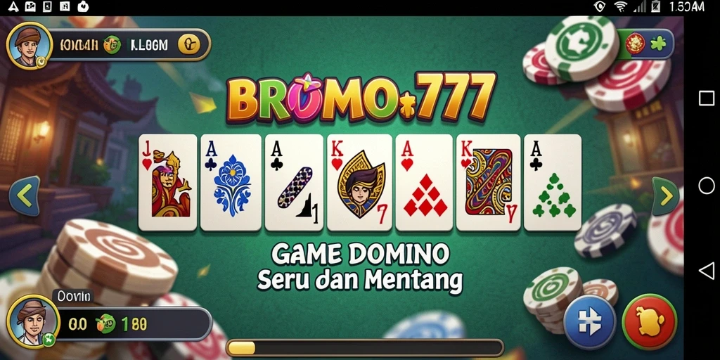 Gameplay seru BROMO77 dengan berbagai mode Domino.