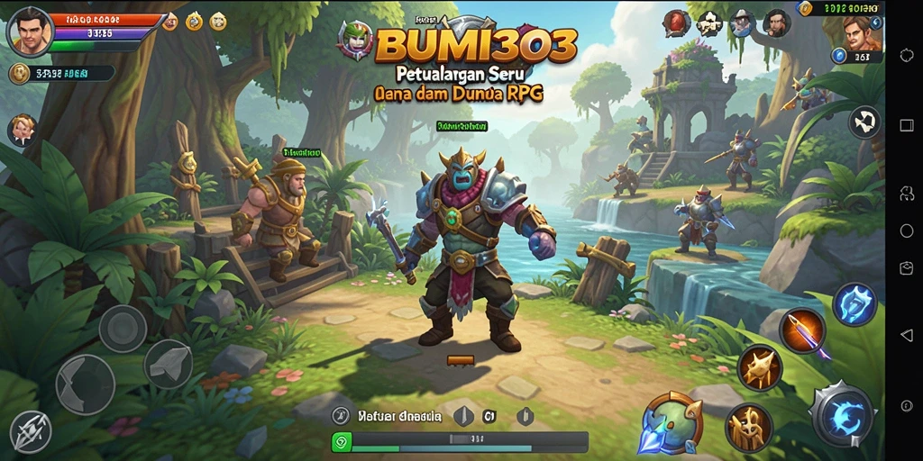 Tampilan gameplay seru dalam dunia RPG BUMI303.