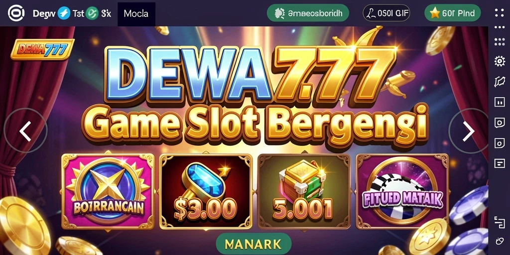 Tampilan gameplay menakjubkan dari DEWA777 yang penuh dengan warna dan efek.