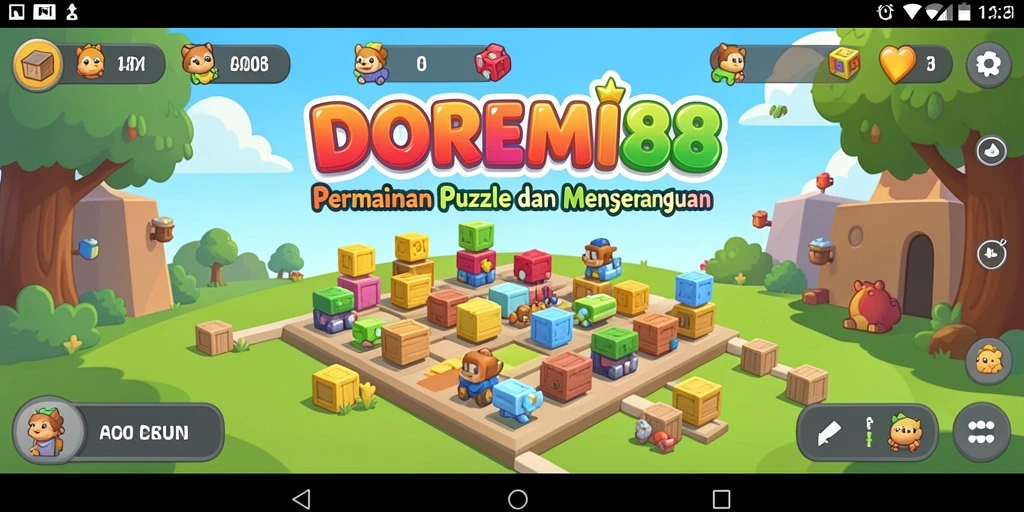 Screenshot DOREMI88 menampilkan gameplay Puzzle yang menarik.