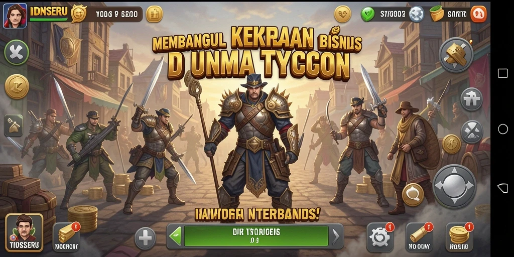 Tampilan gameplay IDNSERU yang penuh strategi dan keseruan Tycoon.