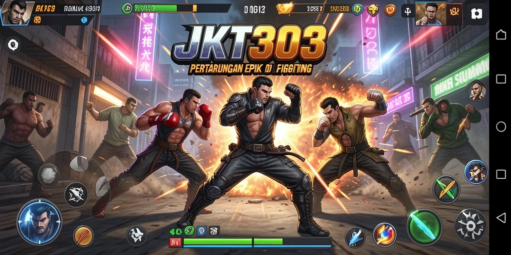Screenshot JKT303 menampilkan aksi pertarungan yang mendebarkan.