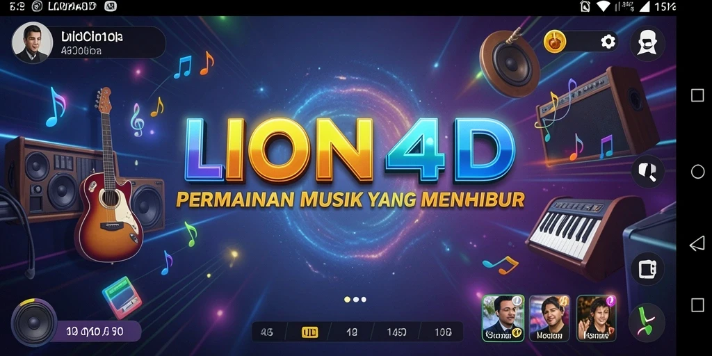 Screenshot gameplay LION4D menunjukkan keseruan bermain musik.