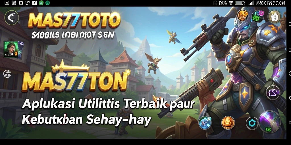Screenshot utama MAS77TOTO menunjukkan antarmuka aplikasi yang user-friendly.