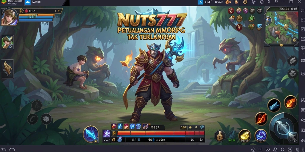Gameplay MMORPG NUTS777 yang mengasyikkan dan penuh aksi.