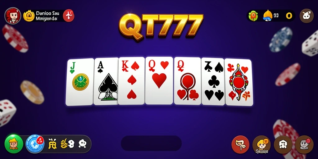Tampilan gameplay QT777 yang menarik dengan suasana Domino yang kental.