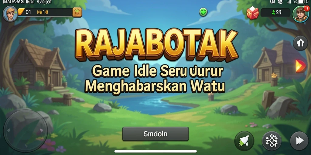 Tampilan gameplay seru RAJABOTAK dengan fitur Idle yang menarik.