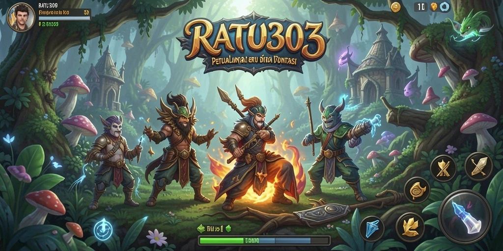 Gameplay menakjubkan di dunia petualangan fantasi.