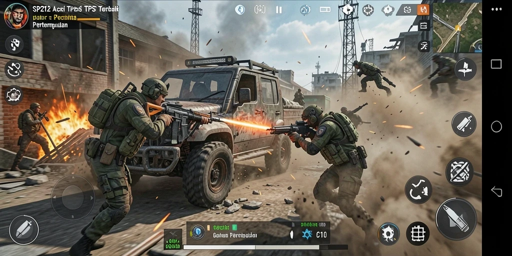 Tampilan mendebarkan dari gameplay SP212 yang intens.