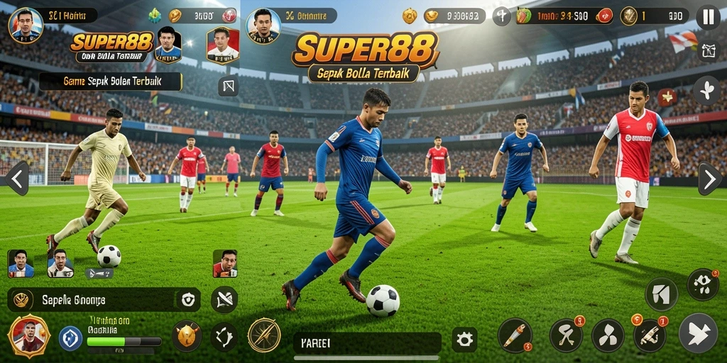 Pengalaman gameplay nyata dalam game sepak bola.