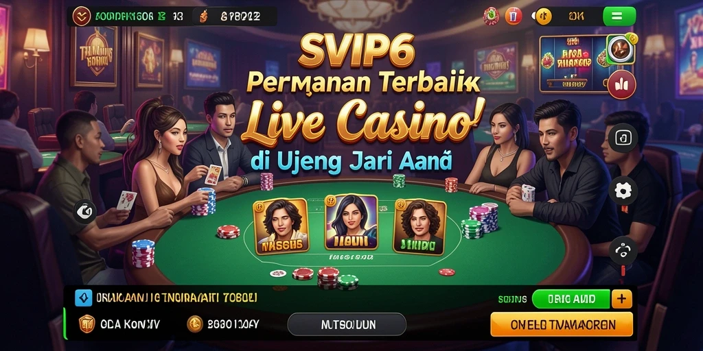 Tampilan menarik gameplay Live Casino dari SVIP6.