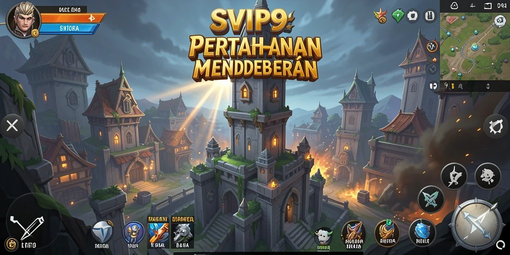 Tangkapan layar menunjukkan aksi seru dalam gameplay Tower Defense.