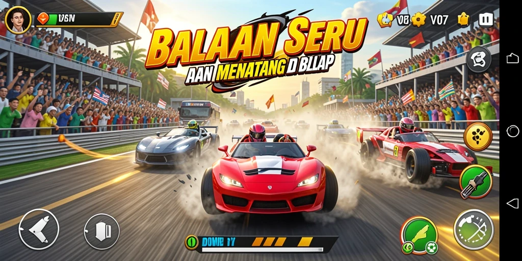 Tampilan gameplay seru V07 yang mendebarkan dan menantang.