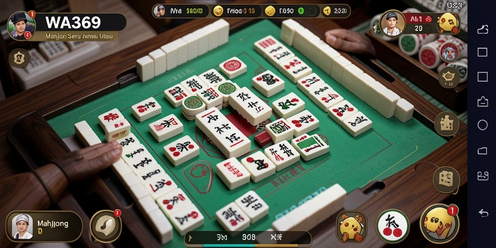 Gameplay WA369 yang menarik dengan ubin Mahjong berwarna.